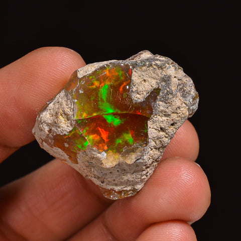 Gorgeous Top Grade Quality 100% Natural Welo Fire Ethiopian Opal Fancy Rough Loose Gemstone For Making Jewelry 28X24X17 MM 52.00 Cts KR63-12 Sunkarton