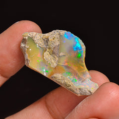 Outstanding Top Grade Quality 100% Natural Welo Fire Ethiopian Opal Fancy Rough Loose Gemstone For Making Jewelry 32X17X7MM 19.50 Cts KR6317 Sunkarton