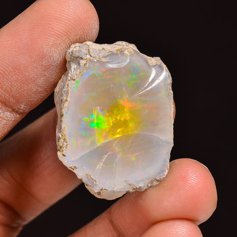 Splendid Top Grade Quality 100% Natural Welo Fire Ethiopian Opal Fancy Rough Loose Gemstone For Making Jewelry 27X20X15 MM 41.50 Cts KR63-18 Sunkarton