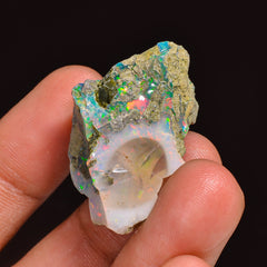 Superb Top Grade Quality 100% Natural Welo Fire Ethiopian Opal Fancy Rough Loose Gemstone For Making Jewelry 30X21X12 MM 26.50 Cts. KR63-19 Sunkarton