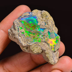Amazing Top Grade Quality 100% Natural Welo Fire Ethiopian Opal Fancy Rough Loose Gemstone For Making Jewelry 38X29X18 MM 81.00 Cts. KR63-1 Sunkarton