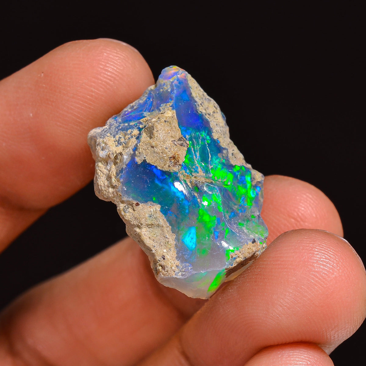 Supreme Top Grade Quality 100% Natural Welo Fire Ethiopian Opal Fancy Rough Loose Gemstone For Making Jewelry 22X15X9 MM 13.00 Cts. KR63-21 Sunkarton