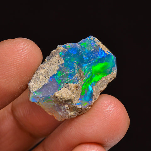 Supreme Top Grade Quality 100% Natural Welo Fire Ethiopian Opal Fancy Rough Loose Gemstone For Making Jewelry 22X15X9 MM 13.00 Cts. KR63-21 Sunkarton
