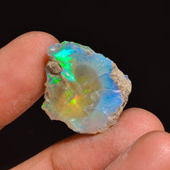 Tempting Top Grade Quality 100% Natural Welo Fire Ethiopian Opal Fancy Rough Loose Gemstone For Making Jewelry 20X18X9 MM 14.00 Cts. KR63-22 Sunkarton