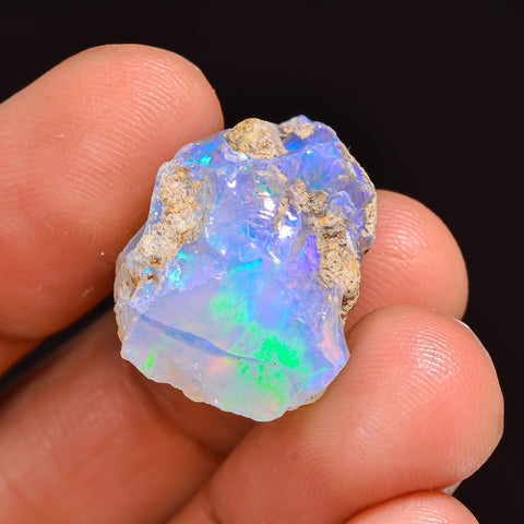 Terrific Top Grade Quality 100% Natural Welo Fire Ethiopian Opal Fancy Rough Loose Gemstone For Making Jewelry 23X17X13 MM 17.00 Cts KR63-23 Sunkarton