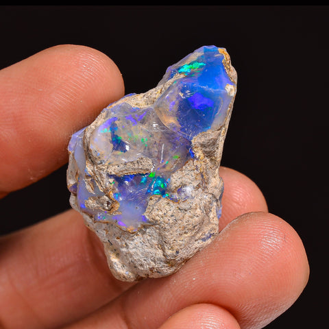 Unique Top Grade Quality 100% Natural Welo Fire Ethiopian Opal Fancy Rough Loose Gemstone For Making Jewelry 30X19X11 MM 25.50 Cts. KR63-24 Sunkarton