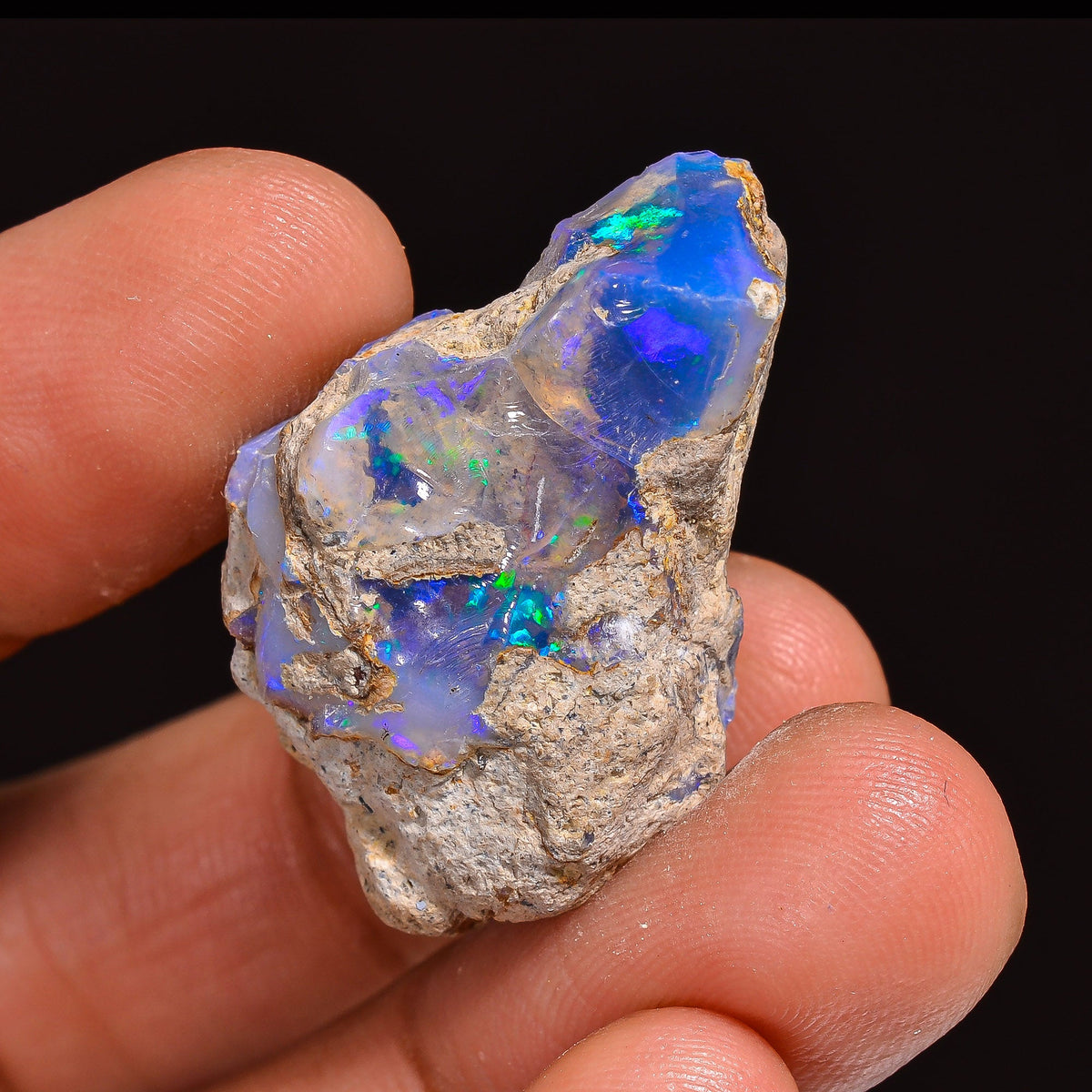 Unique Top Grade Quality 100% Natural Welo Fire Ethiopian Opal Fancy Rough Loose Gemstone For Making Jewelry 30X19X11 MM 25.50 Cts. KR63-24 Sunkarton