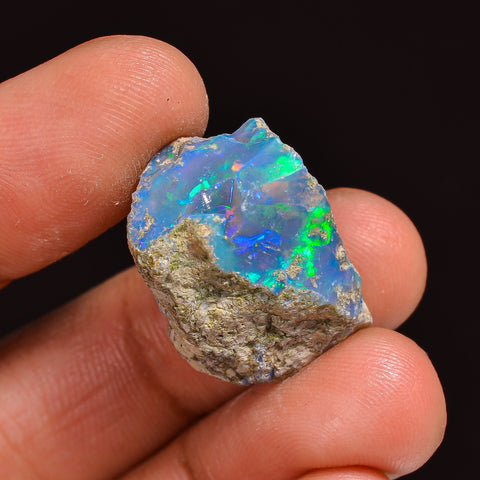 Wonderful Top Grade Quality 100% Natural Welo Fire Ethiopian Opal Fancy Rough Loose Gemstone For Making Jewelry 21X14X11MM 19.00 Cts KR63-25 Sunkarton