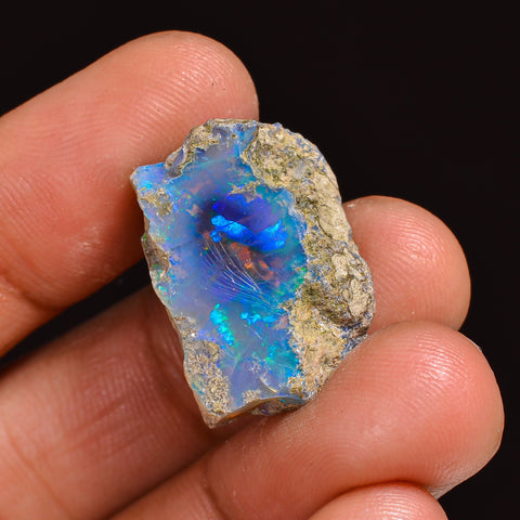Wonderful Top Grade Quality 100% Natural Welo Fire Ethiopian Opal Fancy Rough Loose Gemstone For Making Jewelry 21X14X11MM 19.00 Cts KR63-25 Sunkarton
