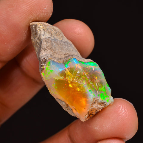 Amazing Top Grade Quality 100% Natural Welo Fire Ethiopian Opal Fancy Rough Loose Gemstone For Making Jewelry 30X20X13 MM 29.00 Cts. KR63-26 Sunkarton