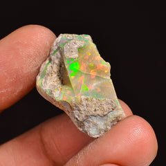 Attractive Top Grade Quality 100% Natural Welo Fire Ethiopian Opal Fancy Rough Loose Gemstone For Making Jewelry 25X18X10MM 15.50 Cts KR6327 Sunkarton