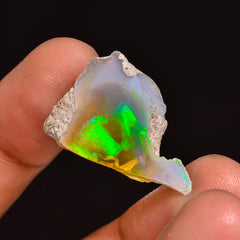 Awesome Top Grade Quality 100% Natural Welo Fire Ethiopian Opal Fancy Rough Loose Gemstone For Making Jewelry 25X18X7 MM 13.00 Cts. KR63-28 Sunkarton
