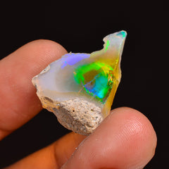 Awesome Top Grade Quality 100% Natural Welo Fire Ethiopian Opal Fancy Rough Loose Gemstone For Making Jewelry 25X18X7 MM 13.00 Cts. KR63-28 Sunkarton