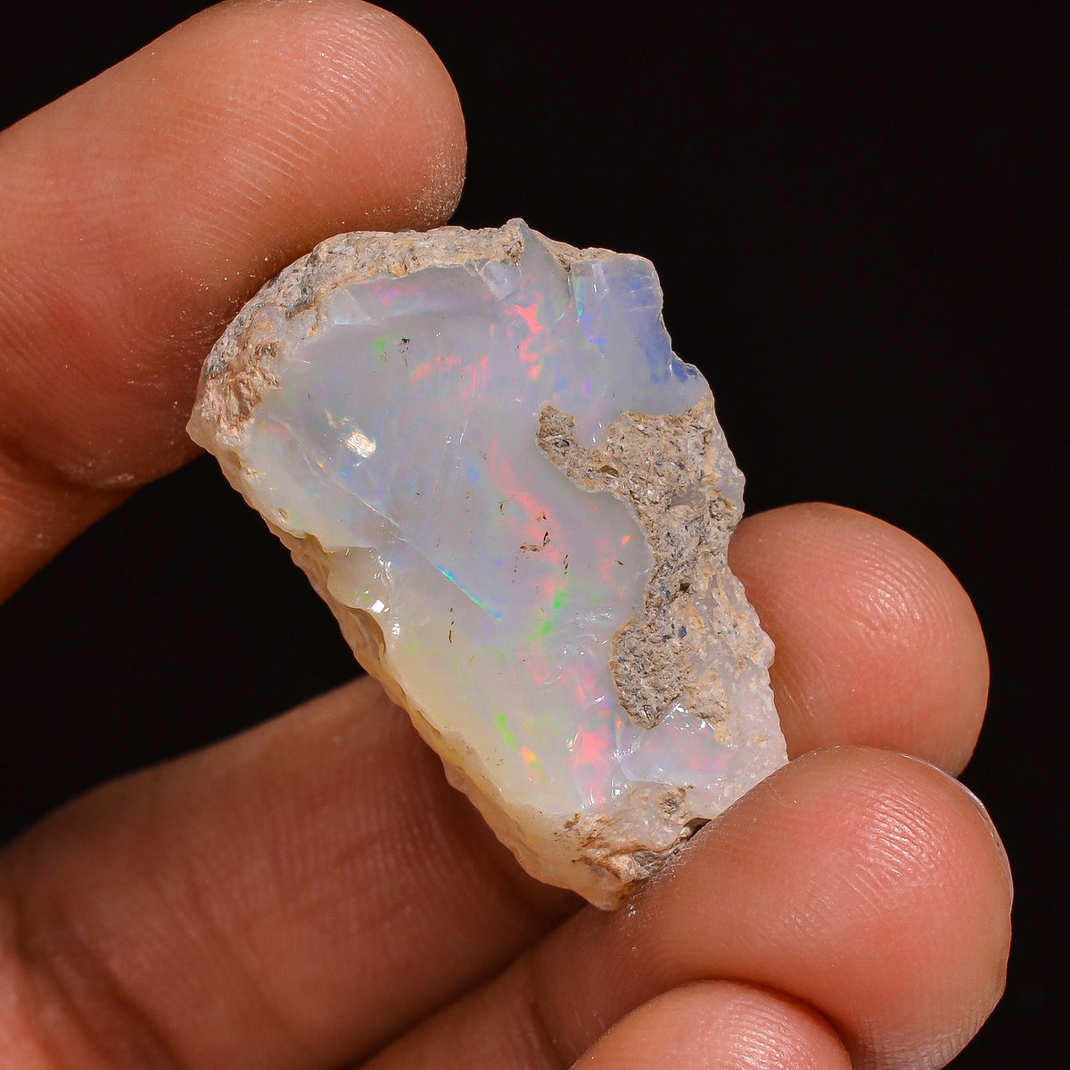 Beautiful Top Grade Quality 100% Natural Welo Fire Ethiopian Opal Fancy Rough Loose Gemstone For Making Jewelry 26X18X9 MM 19.50 Cts KR63-29 Sunkarton