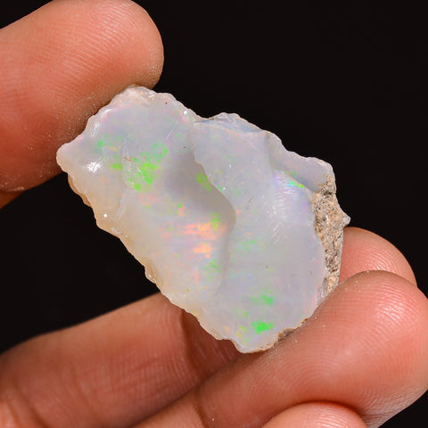 Beautiful Top Grade Quality 100% Natural Welo Fire Ethiopian Opal Fancy Rough Loose Gemstone For Making Jewelry 26X18X9 MM 19.50 Cts KR63-29 Sunkarton