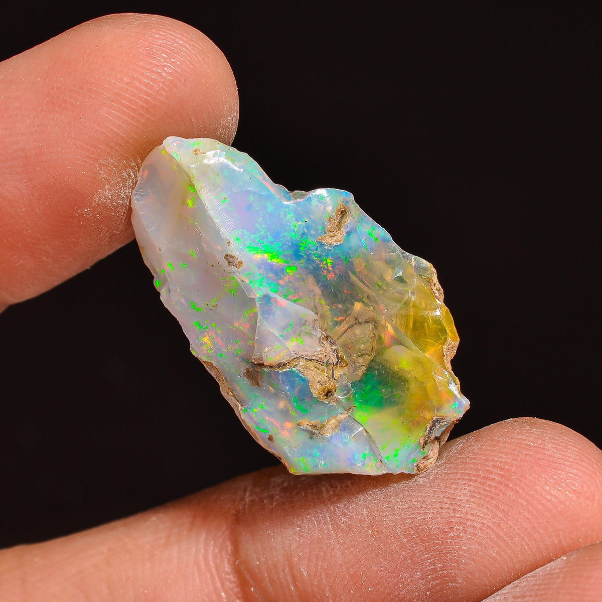 Exclusive Top Grade Quality 100% Natural Welo Fire Ethiopian Opal Fancy Rough Loose Gemstone For Making Jewelry 26X15X7 MM 13.50 Cts KR63-33 Sunkarton
