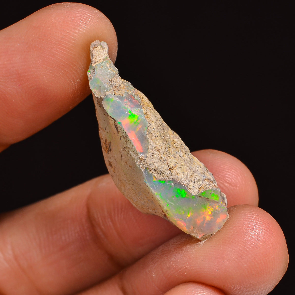 Elegant Top Grade Quality 100% Natural Welo Fire Ethiopian Opal Fancy Rough Loose Gemstone For Making Jewelry 28X15X9 MM 13.50 Cts. KR63-34 Sunkarton