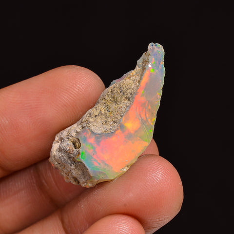 Elegant Top Grade Quality 100% Natural Welo Fire Ethiopian Opal Fancy Rough Loose Gemstone For Making Jewelry 28X15X9 MM 13.50 Cts. KR63-34 Sunkarton