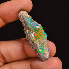 Fabulous Top Grade Quality 100% Natural Welo Fire Ethiopian Opal Fancy Rough Loose Gemstone For Making Jewelry 37X15X9 MM 18.50 Cts. KR63-35 Sunkarton