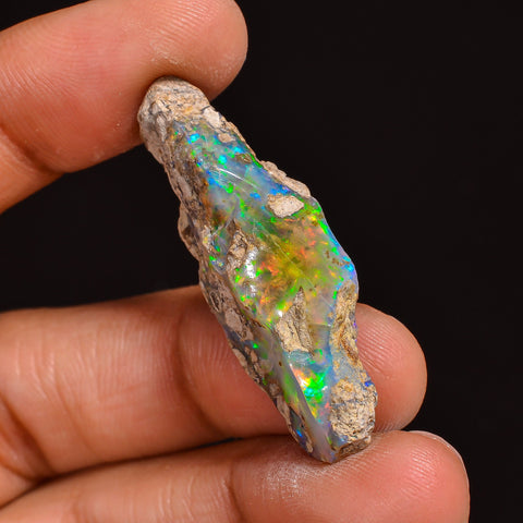 Fabulous Top Grade Quality 100% Natural Welo Fire Ethiopian Opal Fancy Rough Loose Gemstone For Making Jewelry 37X15X9 MM 18.50 Cts. KR63-35 Sunkarton
