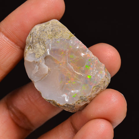 Fantastic Top Grade Quality 100% Natural Welo Fire Ethiopian Opal Fancy Rough Loose Gemstone For Making Jewelry 33X24X17MM 65.00 Cts KR63-36 Sunkarton