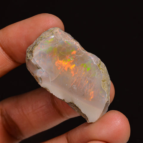 Fantastic Top Grade Quality 100% Natural Welo Fire Ethiopian Opal Fancy Rough Loose Gemstone For Making Jewelry 33X24X17MM 65.00 Cts KR63-36 Sunkarton
