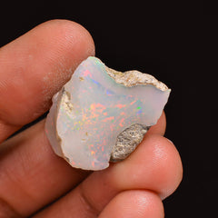 Gorgeous Top Grade Quality 100% Natural Welo Fire Ethiopian Opal Fancy Rough Loose Gemstone For Making Jewelry 25X17X10 MM 16.50 Cts KR63-37 Sunkarton