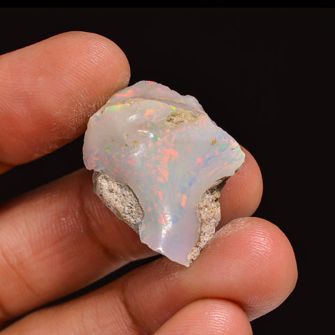 Gorgeous Top Grade Quality 100% Natural Welo Fire Ethiopian Opal Fancy Rough Loose Gemstone For Making Jewelry 25X17X10 MM 16.50 Cts KR63-37 Sunkarton
