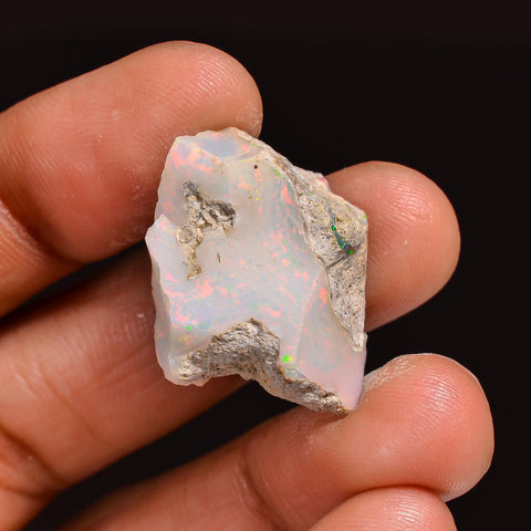 Gorgeous Top Grade Quality 100% Natural Welo Fire Ethiopian Opal Fancy Rough Loose Gemstone For Making Jewelry 25X17X10 MM 16.50 Cts KR63-37 Sunkarton