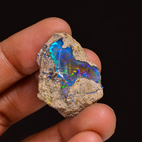 Immaculate Top Grade Quality 100% Natural Welo Fire Ethiopian Opal Fancy Rough Loose Gemstone For Making Jewelry 26X21X16MM 34.00 Cts KR6338 Sunkarton