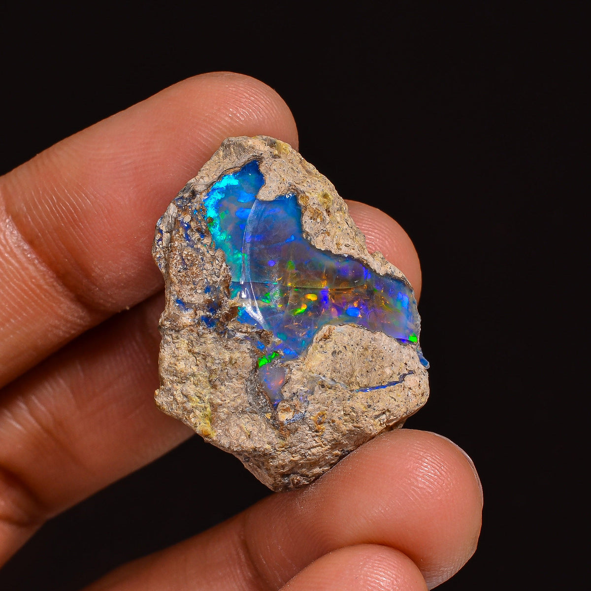 Immaculate Top Grade Quality 100% Natural Welo Fire Ethiopian Opal Fancy Rough Loose Gemstone For Making Jewelry 26X21X16MM 34.00 Cts KR6338 Sunkarton