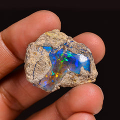 Immaculate Top Grade Quality 100% Natural Welo Fire Ethiopian Opal Fancy Rough Loose Gemstone For Making Jewelry 26X21X16MM 34.00 Cts KR6338 Sunkarton