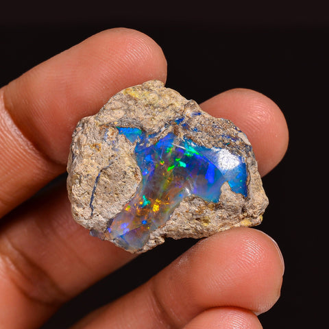 Immaculate Top Grade Quality 100% Natural Welo Fire Ethiopian Opal Fancy Rough Loose Gemstone For Making Jewelry 26X21X16MM 34.00 Cts KR6338 Sunkarton