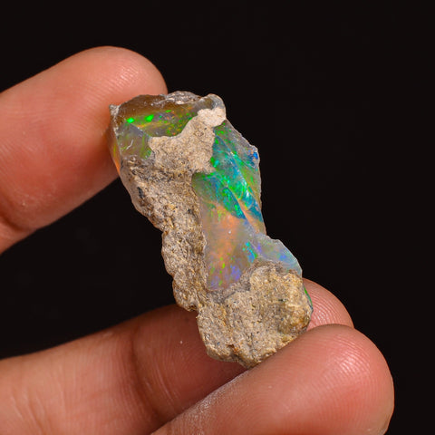Incredible Top Grade Quality 100% Natural Welo Fire Ethiopian Opal Fancy Rough Loose Gemstone For Making Jewelry 33X12X7MM 14.50 Cts KR63-39 Sunkarton