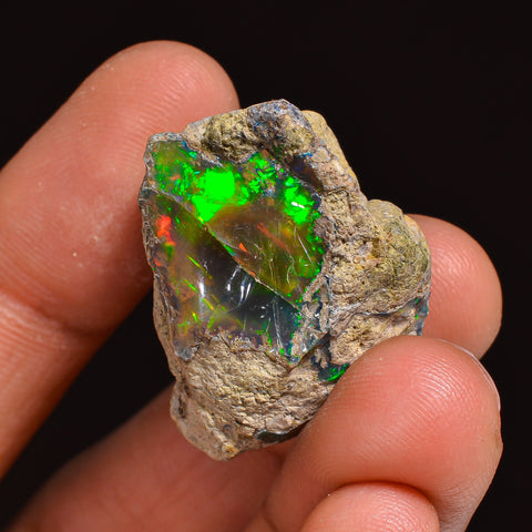 Awesome Top Grade Quality 100% Natural Welo Fire Ethiopian Opal Fancy Rough Loose Gemstone For Making Jewelry 26X22X17 MM 34.50 Cts. KR63-3 Sunkarton