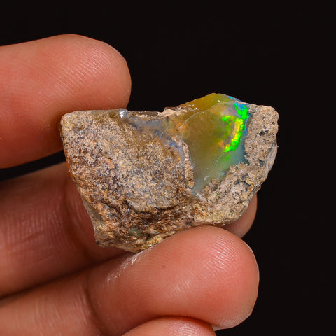 Marvellous Top Grade Quality 100% Natural Welo Fire Ethiopian Opal Fancy Rough Loose Gemstone For Making Jewelry 24X17X13MM 25.00 Cts KR6340 Sunkarton