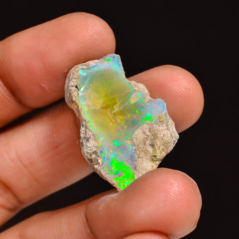Mind Blowing Top Grade Quality 100% Natural Welo Fire Ethiopian Opal Rough Loose Gemstone For Making Jewelry 28X16X8 MM 16.00 Cts. KR63-41 Sunkarton