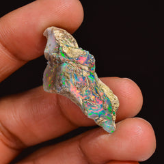 Outstanding Top Grade Quality 100% Natural Welo Fire Ethiopian Opal Rough Loose Gemstone For Making Jewelry 32X16X11 MM 18.00 Cts. KR63-42 Sunkarton
