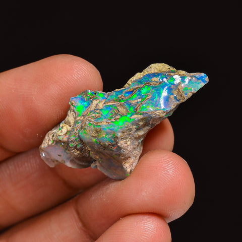 Outstanding Top Grade Quality 100% Natural Welo Fire Ethiopian Opal Rough Loose Gemstone For Making Jewelry 32X16X11 MM 18.00 Cts. KR63-42 Sunkarton