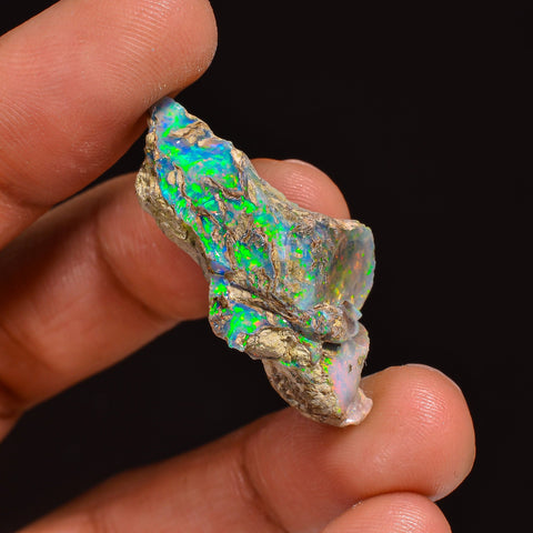 Outstanding Top Grade Quality 100% Natural Welo Fire Ethiopian Opal Rough Loose Gemstone For Making Jewelry 32X16X11 MM 18.00 Cts. KR63-42 Sunkarton