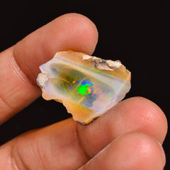 Splendid Top Grade Quality 100% Natural Welo Fire Ethiopian Opal Fancy Rough Loose Gemstone For Making Jewelry 29X19X6 MM 09.00 Cts. KR63-43 Sunkarton