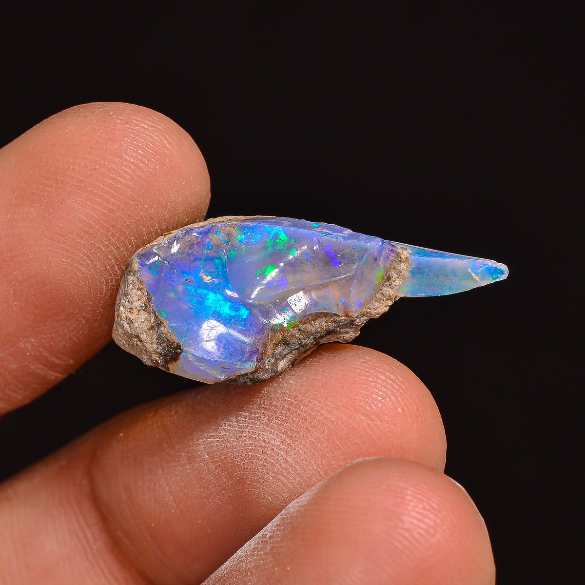 Stunning Top Grade Quality 100% Natural Welo Fire Ethiopian Opal Fancy Rough Loose Gemstone For Making Jewelry 23X11X9 MM 06.50 Cts. KR63-45 Sunkarton