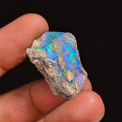 Supreme Top Grade Quality 100% Natural Welo Fire Ethiopian Opal Fancy Rough Loose Gemstone For Making Jewelry 26X15X12 MM 20.00 Cts. KR63-46 Sunkarton