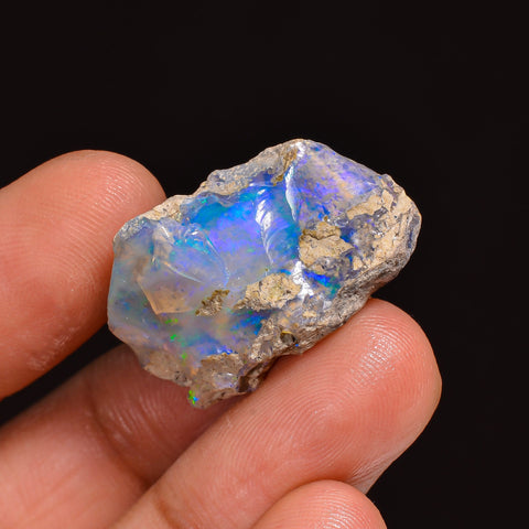 Supreme Top Grade Quality 100% Natural Welo Fire Ethiopian Opal Fancy Rough Loose Gemstone For Making Jewelry 26X15X12 MM 20.00 Cts. KR63-46 Sunkarton
