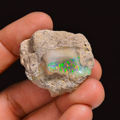 Wonderful Top Grade Quality 100% Natural Welo Fire Ethiopian Opal Fancy Rough Loose Gemstone For Making Jewelry 32X27X18MM 57.00 Cts KR63-50 Sunkarton