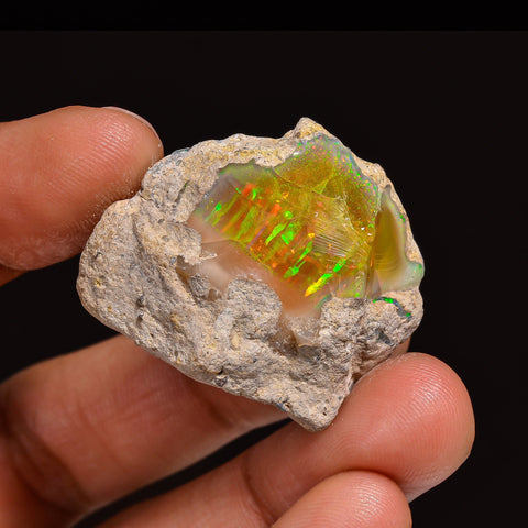 Wonderful Top Grade Quality 100% Natural Welo Fire Ethiopian Opal Fancy Rough Loose Gemstone For Making Jewelry 32X27X18MM 57.00 Cts KR63-50 Sunkarton