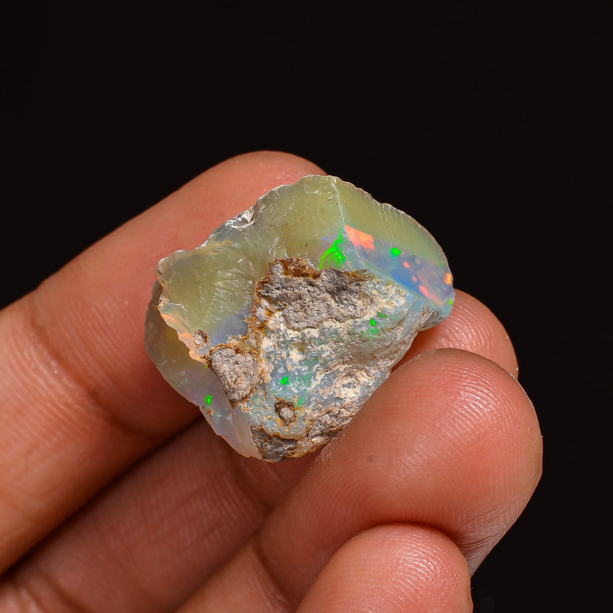 Amazing Top Grade Quality 100% Natural Welo Fire Ethiopian Opal Fancy Rough Loose Gemstone For Making Jewelry 20X16X15 MM 20.50 Cts. KR63-51 Sunkarton