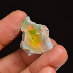 Beautiful Top Grade Quality 100% Natural Welo Fire Ethiopian Opal Fancy Rough Loose Gemstone For Making Jewelry 23X18X11MM 16.50 Cts KR63-54 Sunkarton