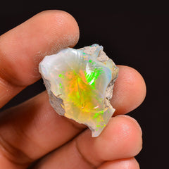 Beautiful Top Grade Quality 100% Natural Welo Fire Ethiopian Opal Fancy Rough Loose Gemstone For Making Jewelry 23X18X11MM 16.50 Cts KR63-54 Sunkarton