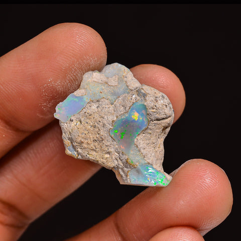 Beautiful Top Grade Quality 100% Natural Welo Fire Ethiopian Opal Fancy Rough Loose Gemstone For Making Jewelry 23X18X11MM 16.50 Cts KR63-54 Sunkarton